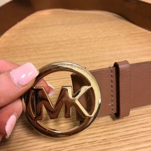 Michael Kors Brown Leather Belt